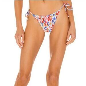 L*Space Aubree Bikini Bitsy Bottom in Flowers Forever Size Small Tie Sides